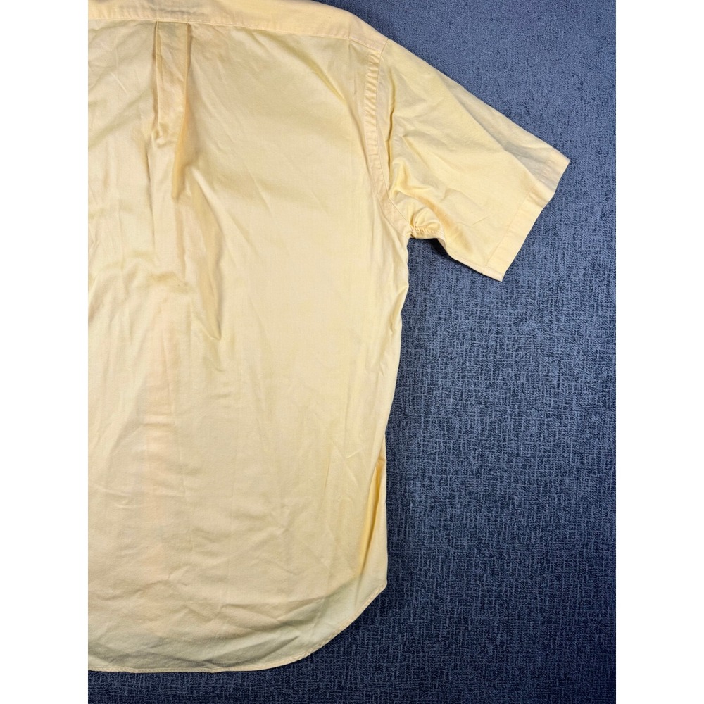 Ralph Lauren Golf Mens Tilden Yellow Cotton Oxford Short Sleeve Shirt Size M - Picture 10 of 12